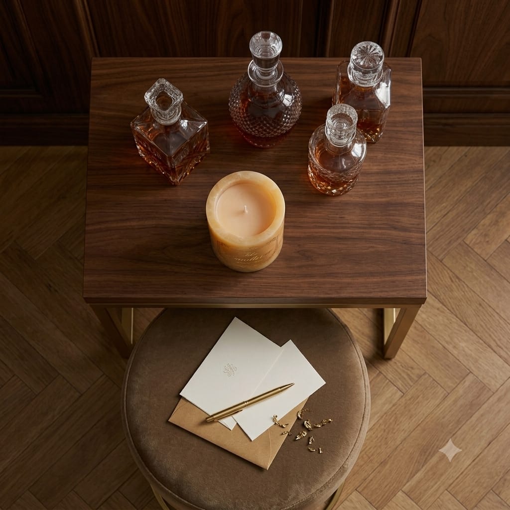 The Luxe Pillar Candle – Amber Gold